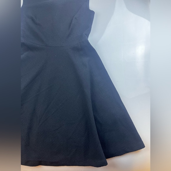 Betsey Johnson Women's Black Cap-sleeve Pearl-collar Dress S84-21 - Picture 6 of 7